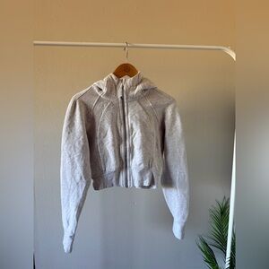 Lululemon scuba full zip heathered grey size 4 hoodie